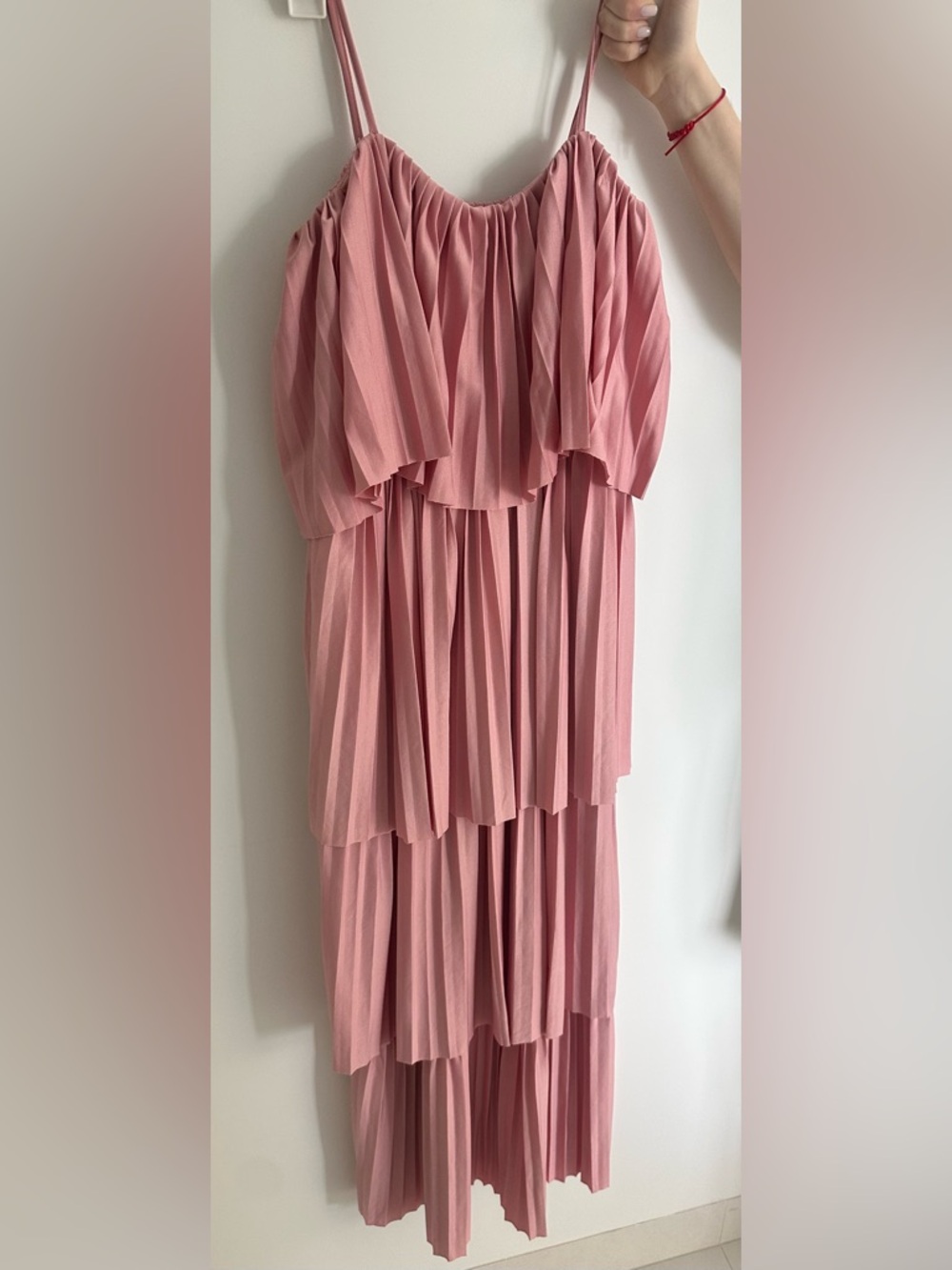 Tiered Blush Pink Maxi Dress, Women’s S/M
